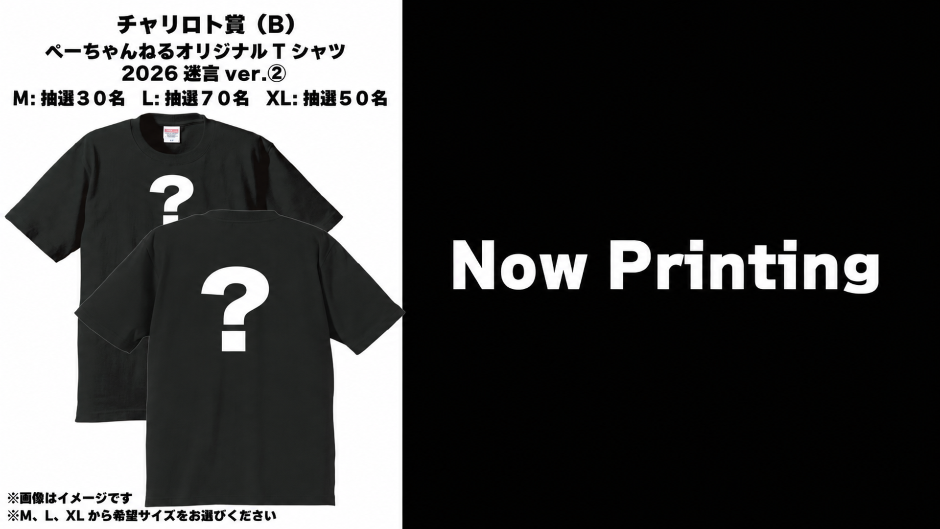 ぺーちゃんねるオリジナルTシャツ(2026迷言ver.②)