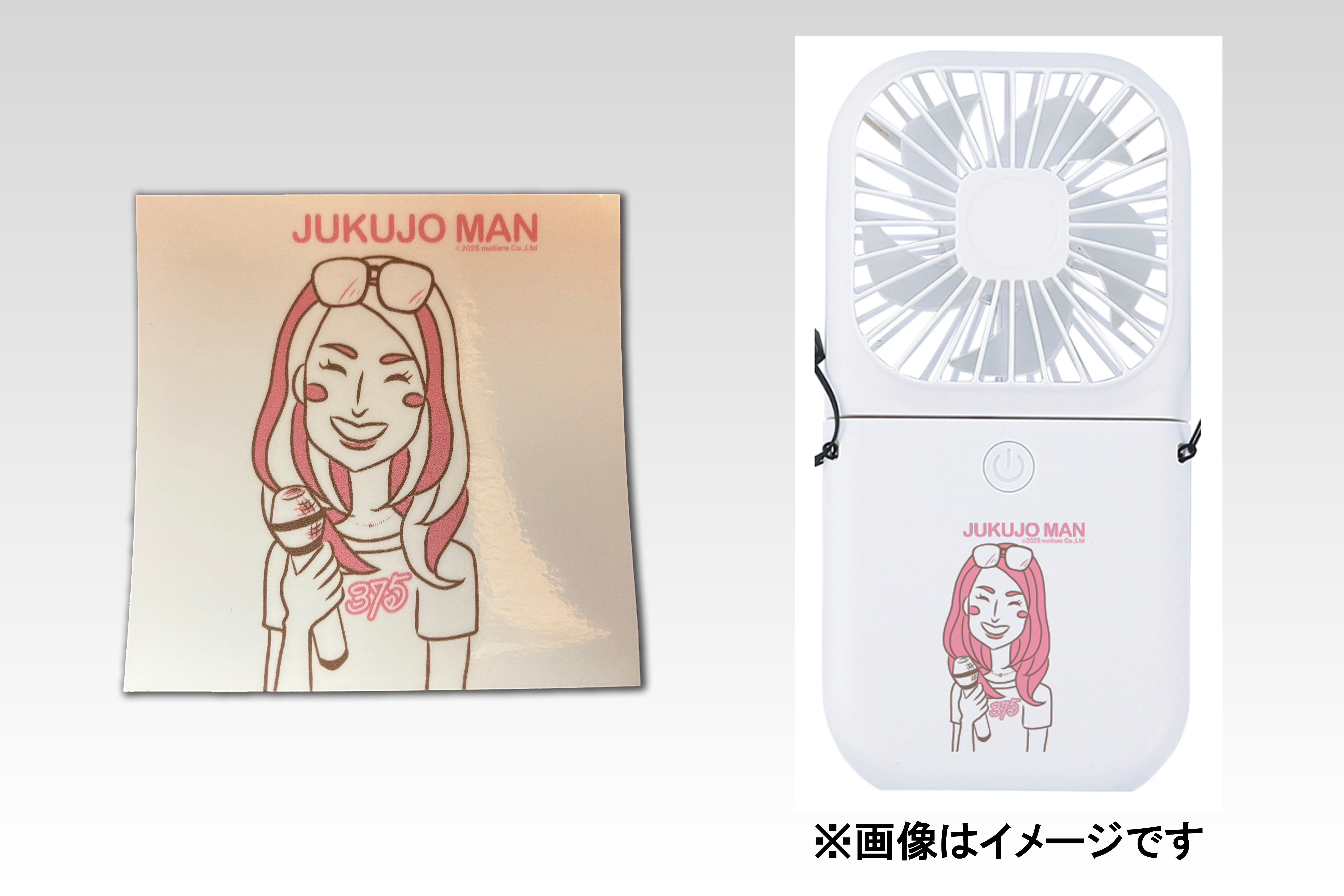 【津田三七子賞】3WAYスクエアハンディファン＆ステッカーセット