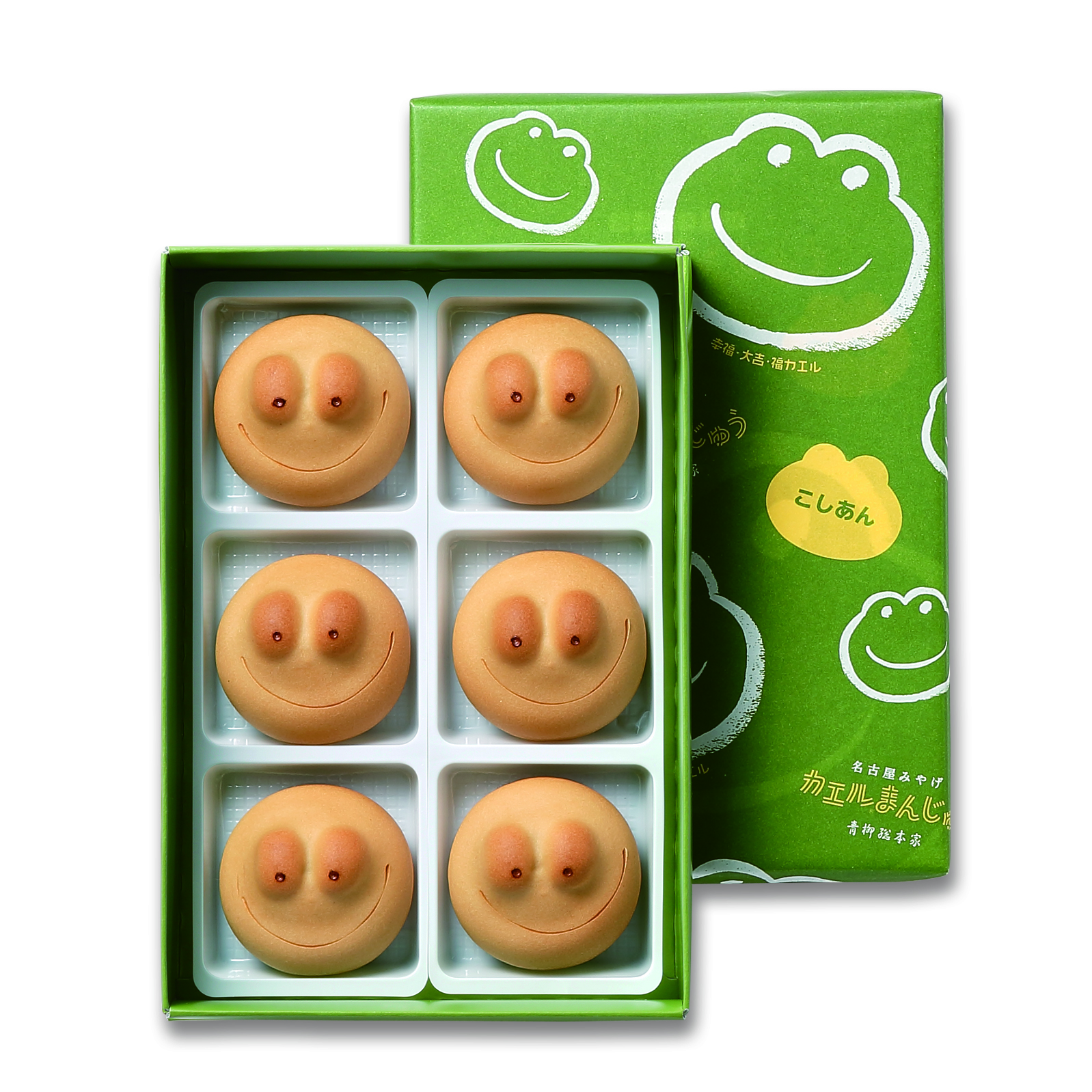 カエルまんじゅう 6個入